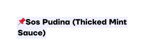 Sos Pudina Thicked Mint Sauce